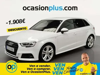 Usado Audi A3 Sportback S-Line 150 CV (110 kW) 2019 Blanco Utilitario