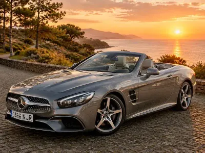 Usado Mercedes SL400 367 CV (269 kW) 2018 Gris / plata Descapotable