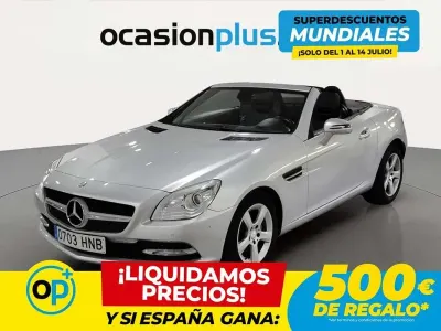Usado Mercedes SLK200 184 CV (135 kW) 2011 Plateado Descapotable