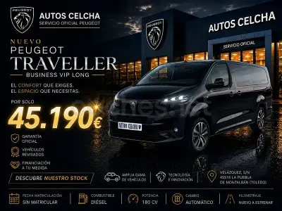 Nuevo Peugeot Traveller Business-Line 180 CV (132 kW) 2026 Negro Monovolumen
