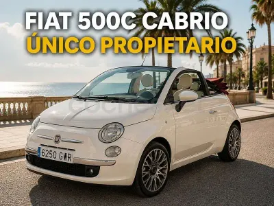 Usado Fiat 500C Lounge 69 CV (50 kW) 2010 Blanco Descapotable