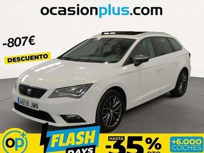 Usado Seat Leon ST CONNECT 110 CV (80 kW) 2016 Blanco Familiar