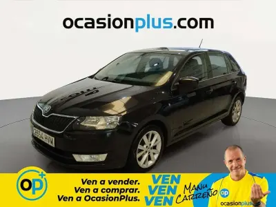 Usado Skoda Rapid Ambition 105 CV (77 kW) 2014 Negro Utilitario