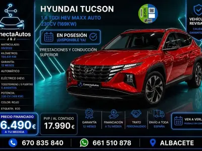 Usado Hyundai Tucson 230 CV (169 kW) 2022 Rojo SUV