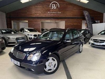 Usado Mercedes C180 Elegance 163 CV (119 kW) 2002 Azul Familiar