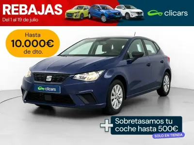 Usado Seat Ibiza Reference 95 CV (69 kW) 2017 Azul Berlina