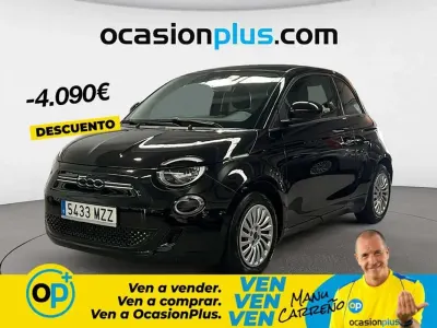 Usado Fiat 500e Action 69 kW (95 CV) 2022 Negro Utilitario