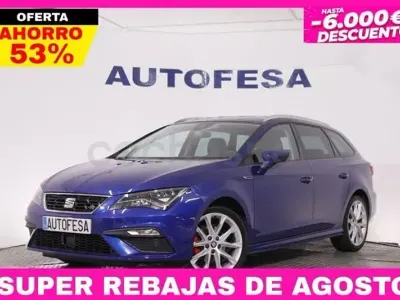Usado Seat Leon FR 130 CV (95 kW) 2019 Azul Familiar