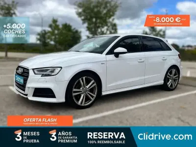 Usado Audi A3 Sportback S-Line 116 CV (85 kW) 2019 Blanco Utilitario