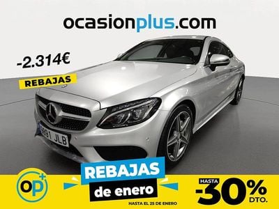 Gris plata Usado 2016 Mercedes C220 AMG line Coupe | 22.676 € (Super precio)