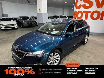 Azul Usado 2021 Skoda Superb Style Familiar | 19.450 € (Precio justo)