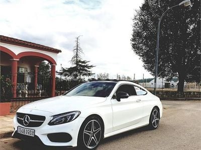 Usado Mercedes C220 AMG line 170 CV (125 kW) 2017 Blanco Coupe