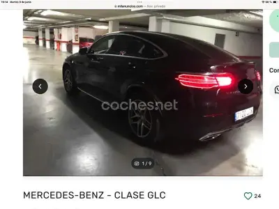 Usado Mercedes GLC220 AMG line 170 CV (125 kW) 2016 Negro SUV