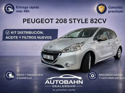 Usado Peugeot 208 Style 82 CV (60 kW) 2015 Gris / plata Utilitario