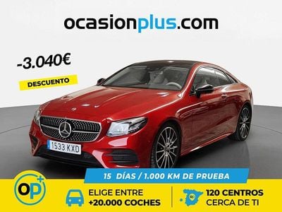 Rojo Usado 2019 Mercedes E220 Coupe | 33.450 € (Precio justo)
