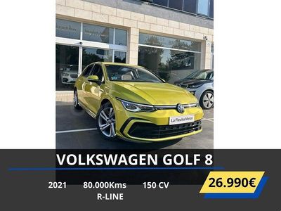 Usado VW Golf VII R-line 150 CV (110 kW) 2021 Amarillo Utilitario