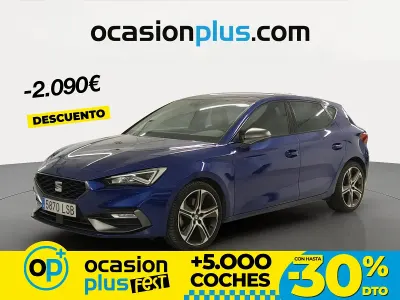 Usado Seat Leon FR 150 CV (110 kW) 2021 Azul