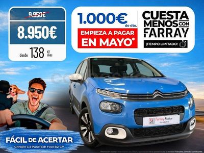 Usado Citroën C3 Feel 82 CV (60 kW) 2018 Azul Utilitario