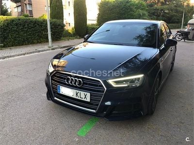 Usado Audi A3 S-Line 110 CV (80 kW) 2018 Negro Berlina