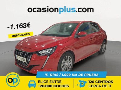 Usado Peugeot 208 Active 100 CV (73 kW) 2021 Rojo Utilitario