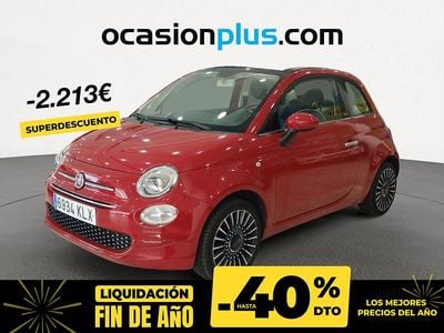 Rojo Usado 2018 Fiat 500 Lounge Descapotable | 10.850 € (Precio justo)