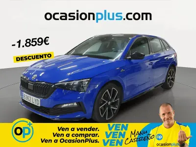 Usado Skoda Scala Monte Carlo 110 CV (80 kW) 2022 Azul Utilitario
