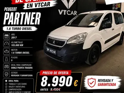 Usado Peugeot TePee Access 75 CV (55 kW) 2017 Blanco Van