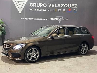 Usado Mercedes C220 AMG line 170 CV (125 kW) 2018 Marrón Familiar