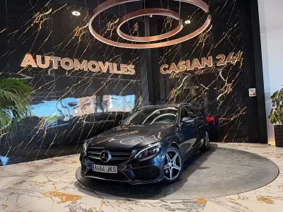 Usado Mercedes C220 AMG line 170 CV (125 kW) 2015 Gris / plata Familiar