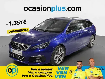 Usado Peugeot 308 SW GT-line 130 CV (95 kW) 2018 Azul Familiar
