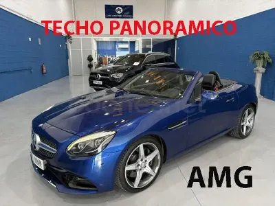 Usado Mercedes SLC200 184 CV (135 kW) 2017 Azul Descapotable