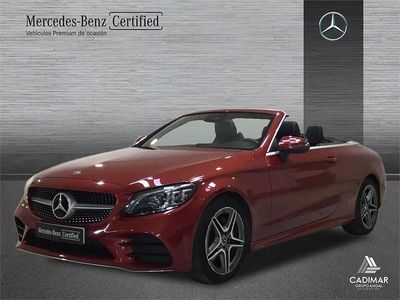 Rojo jacinto Usado 2021 Mercedes C220 AMG line Descapotable | 39.900 € (Precio justo)
