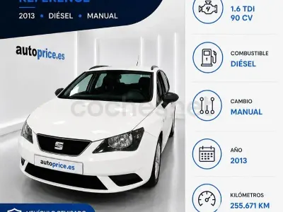 Usado Seat Ibiza Reference 90 CV (66 kW) 2013 Blanco Berlina