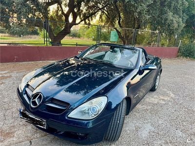 Usado Mercedes SLK200 163 CV (119 kW) 2005 Azul Descapotable