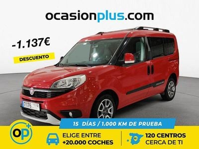 Usado Fiat Doblò Trekking 95 CV (69 kW) 2016 Rojo Monovolumen