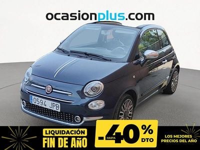 Azul Usado 2016 Fiat 500 Lounge Descapotable | 8990 € (Precio justo)