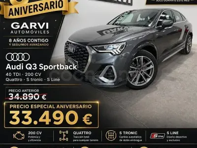 Usado Audi Q3 Sportback S-Line 200 CV (147 kW) 2021 Gris / plata SUV