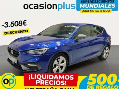 Usado Seat Leon FR 150 CV (110 kW) 2021 Azul Utilitario