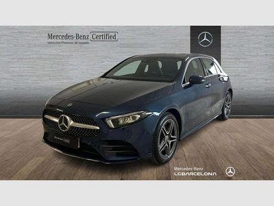 Usado Mercedes A250 AMG line 218 CV (160 kW) 2021 Azul denim Berlina