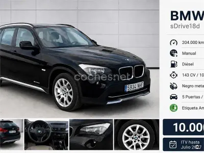 Usado BMW X1 143 CV (105 kW) 2011 Negro SUV