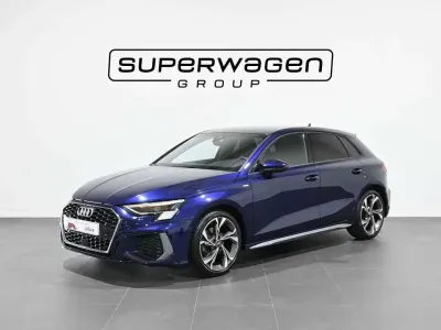 Usado Audi A3 Sportback 150 CV (110 kW) 2022 Azul Utilitario