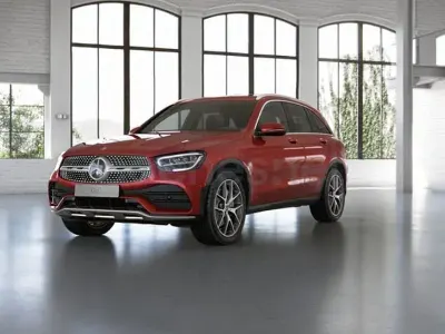 Usado Mercedes GLC220 AMG line 194 CV (142 kW) 2022 Hyacinth red  metallic paint SUV