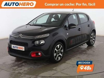 Usado Citroën C3 PureTech 82 CV (60 kW) 2018 Negro Utilitario