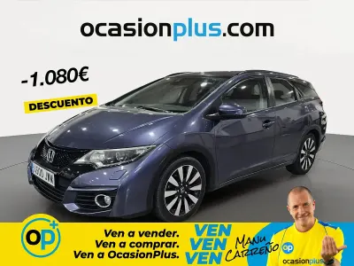 Usado Honda Civic Elegance 120 CV (88 kW) 2017 Azul Familiar