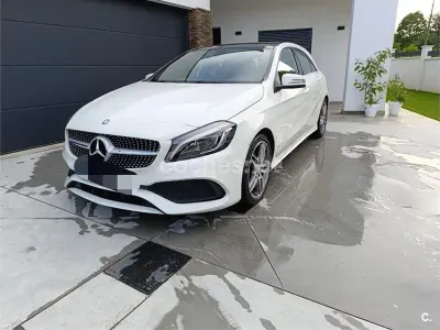 Usado Mercedes A200 AMG line 136 CV (100 kW) 2016 Blanco Berlina