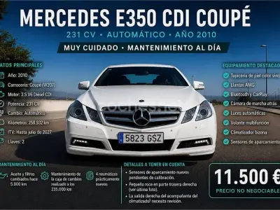Usado Mercedes E350 231 CV (169 kW) 2010 Blanco Coupe