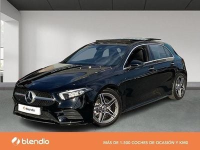 Usado Mercedes A180 AMG line 136 CV (100 kW) 2019 Negro