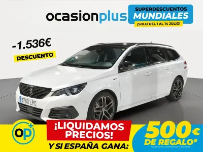 Usado Peugeot 308 GT 130 CV (95 kW) 2021 Blanco Familiar