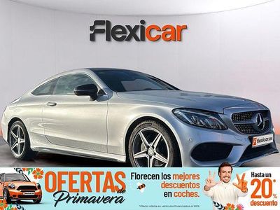 Usado Mercedes C220 AMG line 170 CV (125 kW) 2016 Gris Coupe