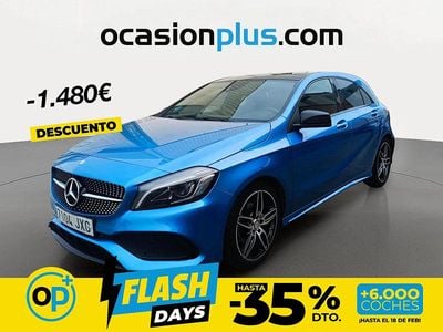 Azul Usado 2017 Mercedes A200 AMG line Utilitario | 18.510 € (Precio justo)